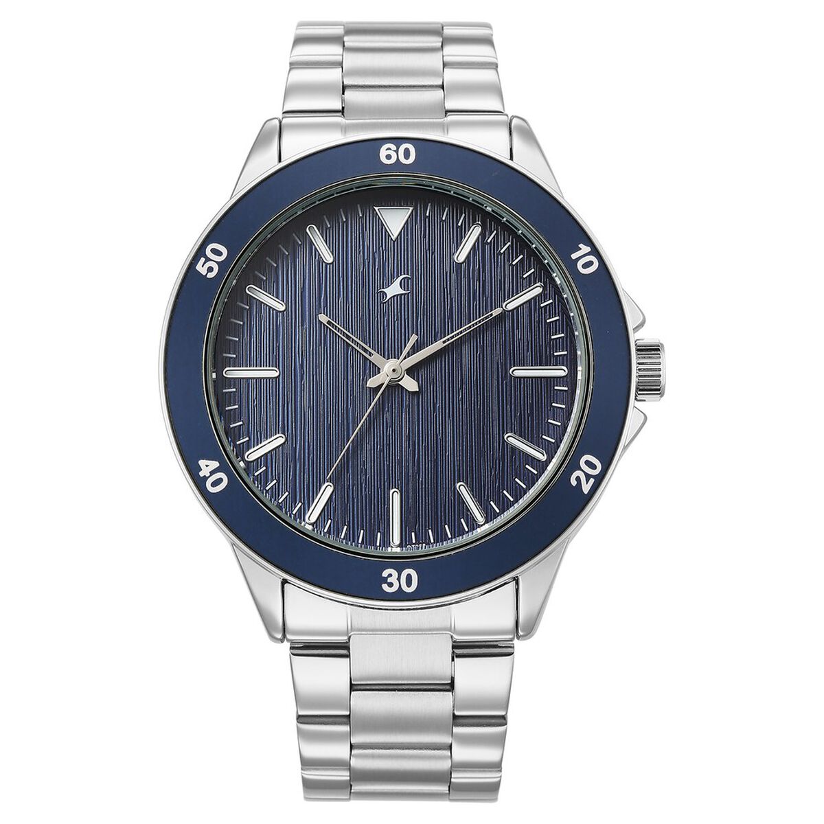 Fastrack Stunners Quartz Analog Blue Dial Black Stainless Steel Strap Watch For Guys 1