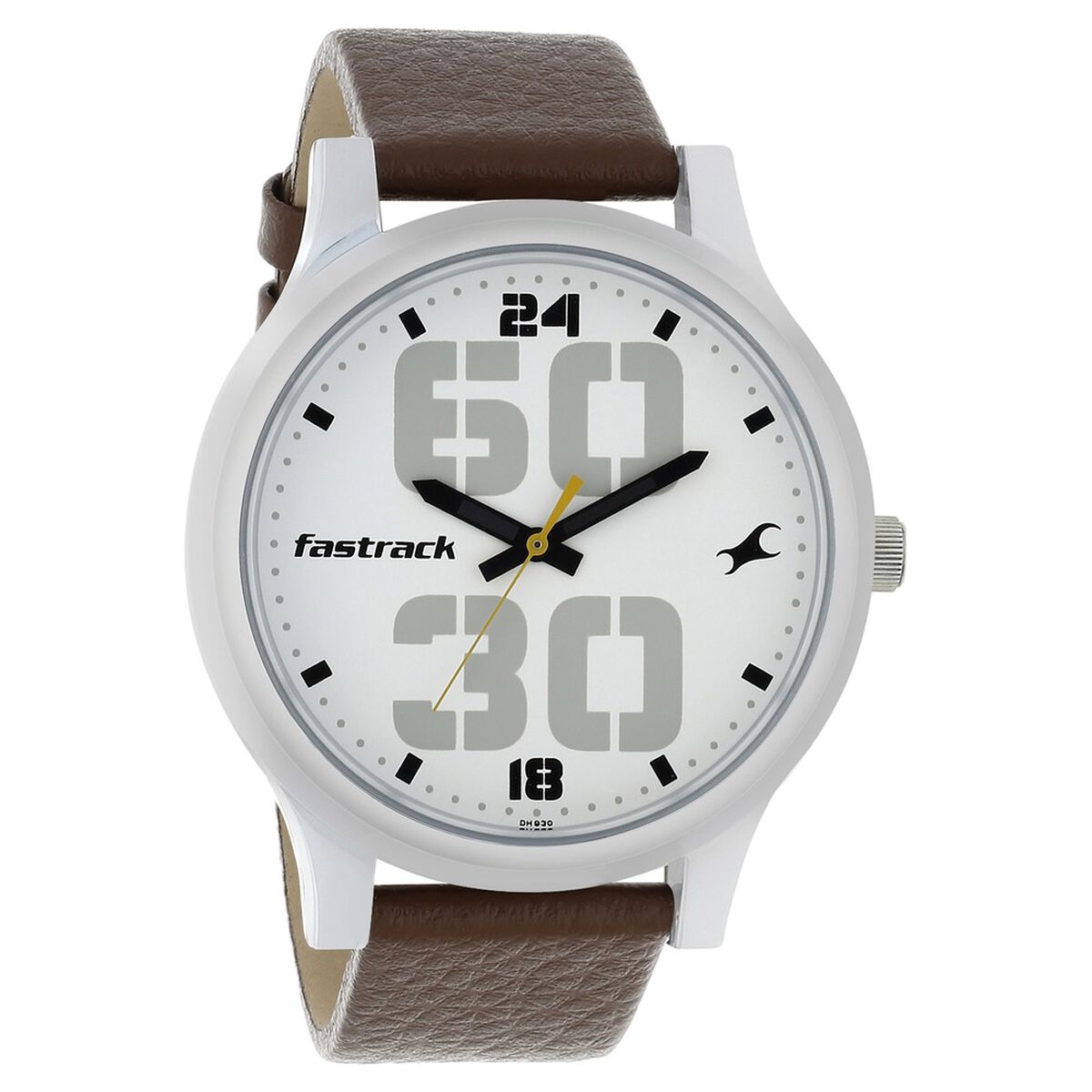 Fastrack Bold Quartz Analog White Dial Leather Strap Watch for Guys 2