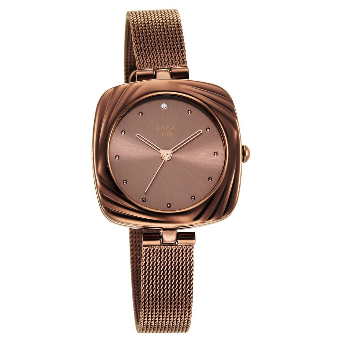 Titan Raga Moments of Joy Brown Dial Analog Stainless Steel Strap Watch for Women 2