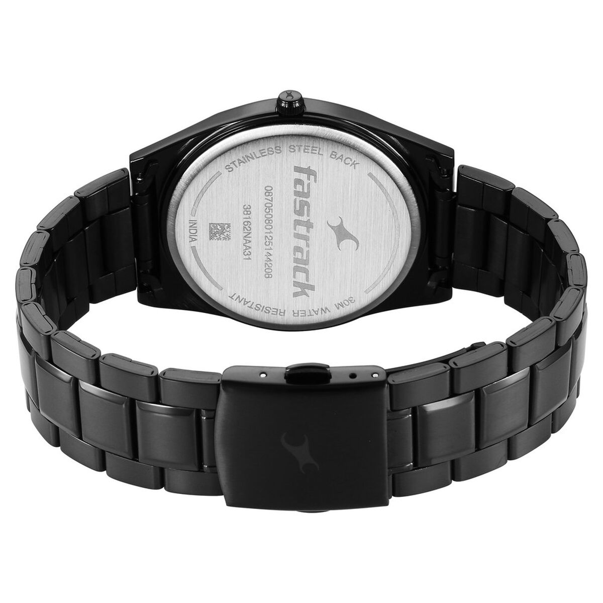 Fastrack Stunners X Quartz Analog Black Dial Stainless Steel Strap Watch For Guys 5