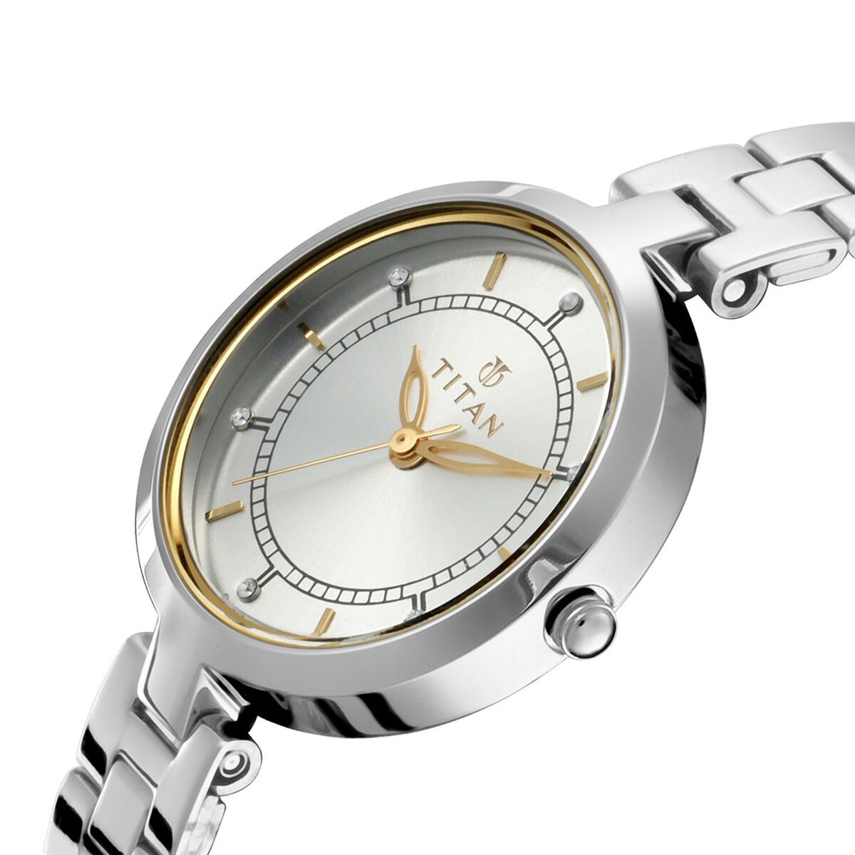 Titan Bandhan Quartz Analog Silver Dial Silver Stainless Steel Strap Watch For Couple 3