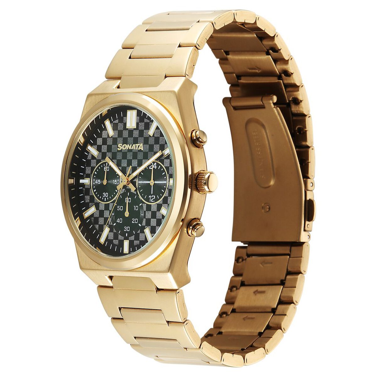 Sonata Festive Quartz Analog Multicoloured Dial Metal Strap Watch For Men 2
