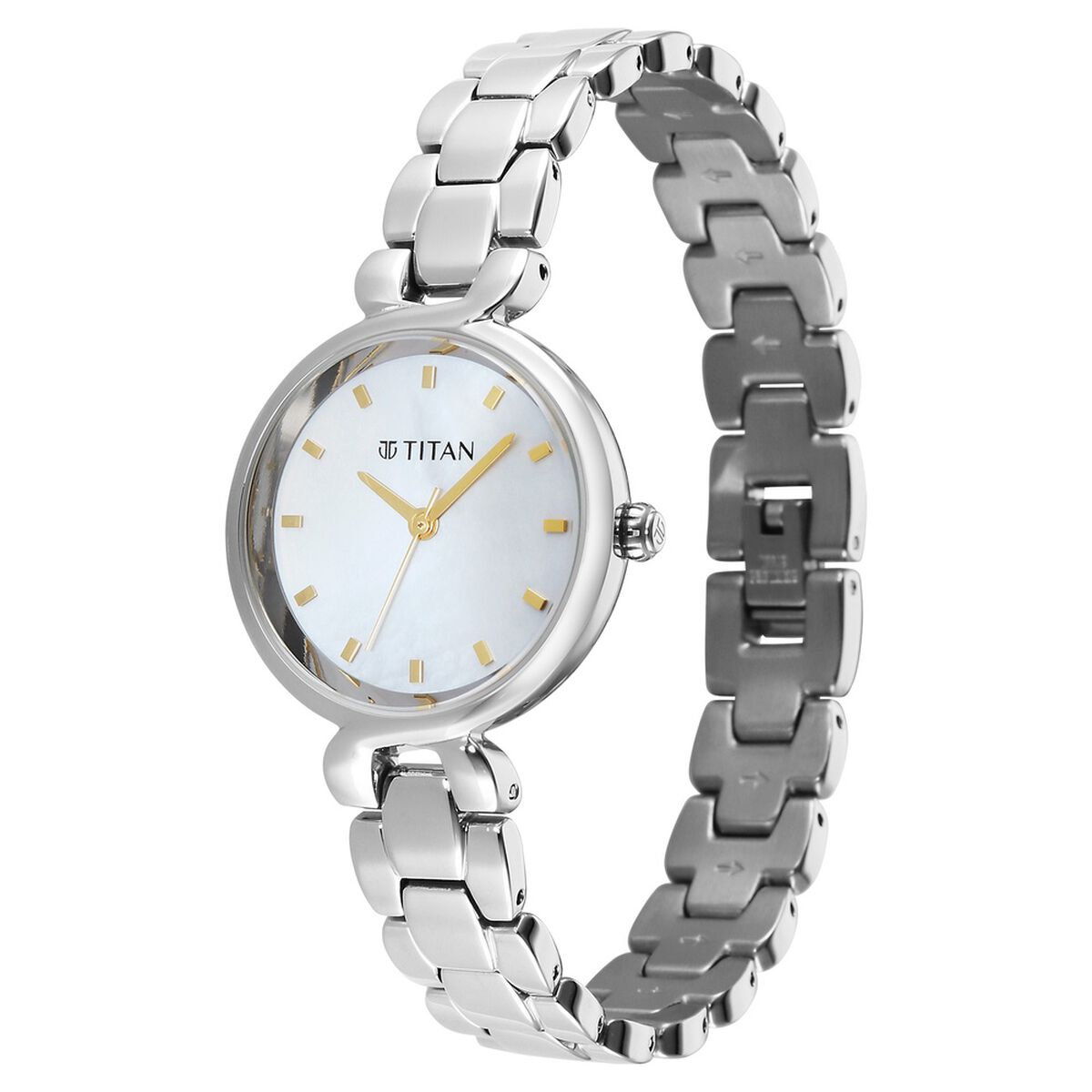 Titan Workday Edit Quartz Analog Mother Of Pearl Dial Silver Stainless Steel Strap Watch For Women 3