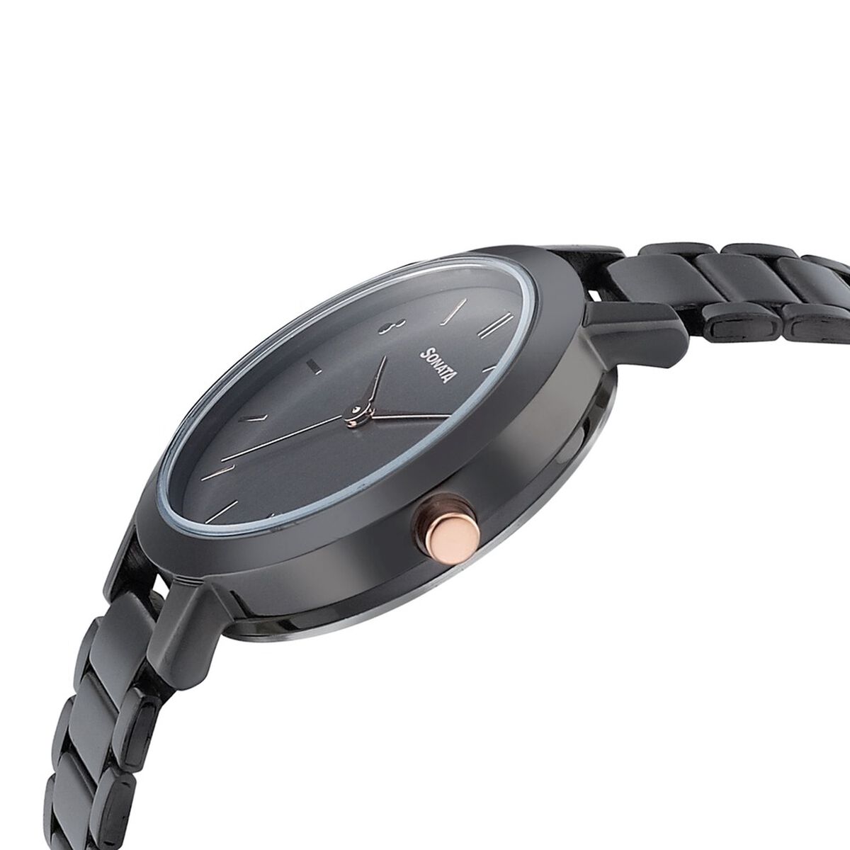 Sonata Play Anthracite Dial Women Watch With Stainless Steel Strap 3