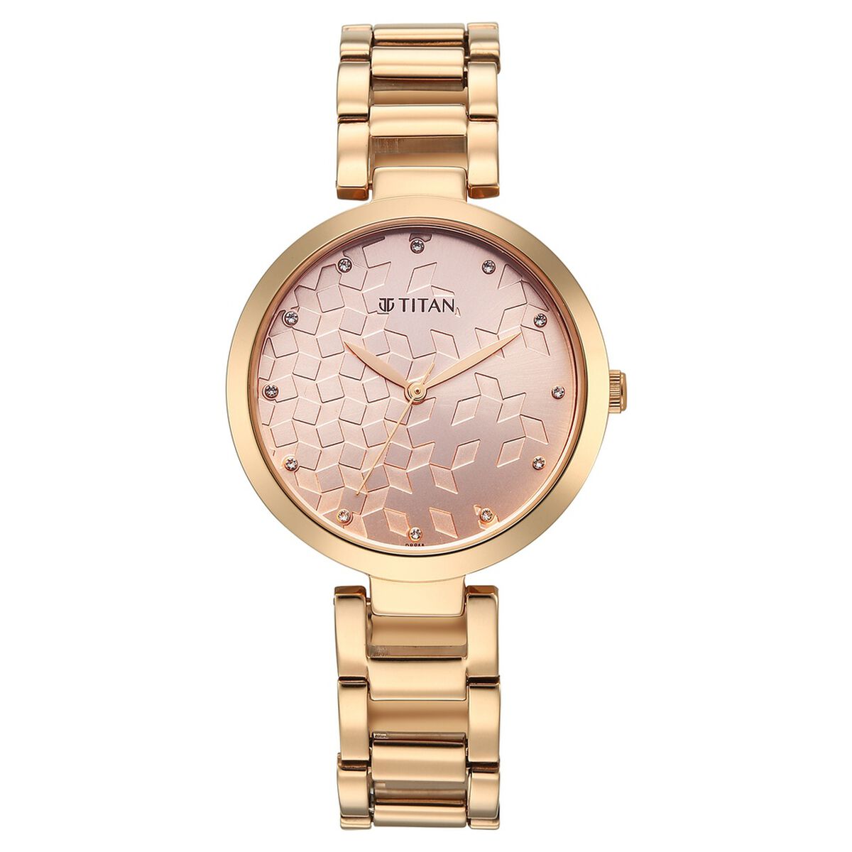 Titan Purple Superheads Quartz Analog Rose Gold Dial Rose Gold Stainless Steel Strap Watch For Women 1