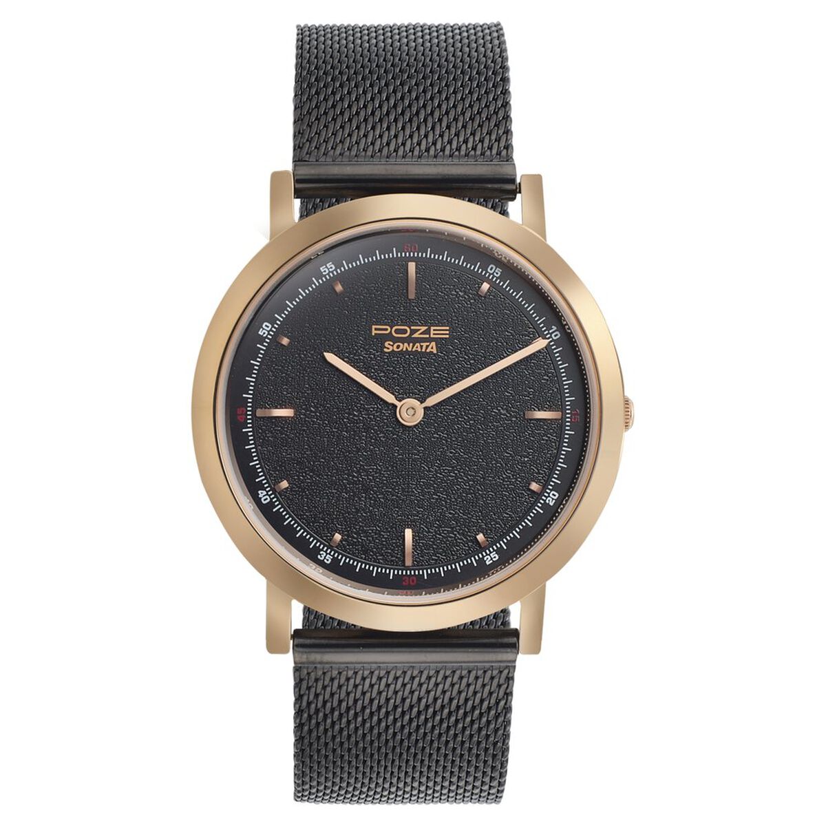 Sonata Poze Quartz Analog Grey Dial Stainless Steel Strap Watch for Men 2