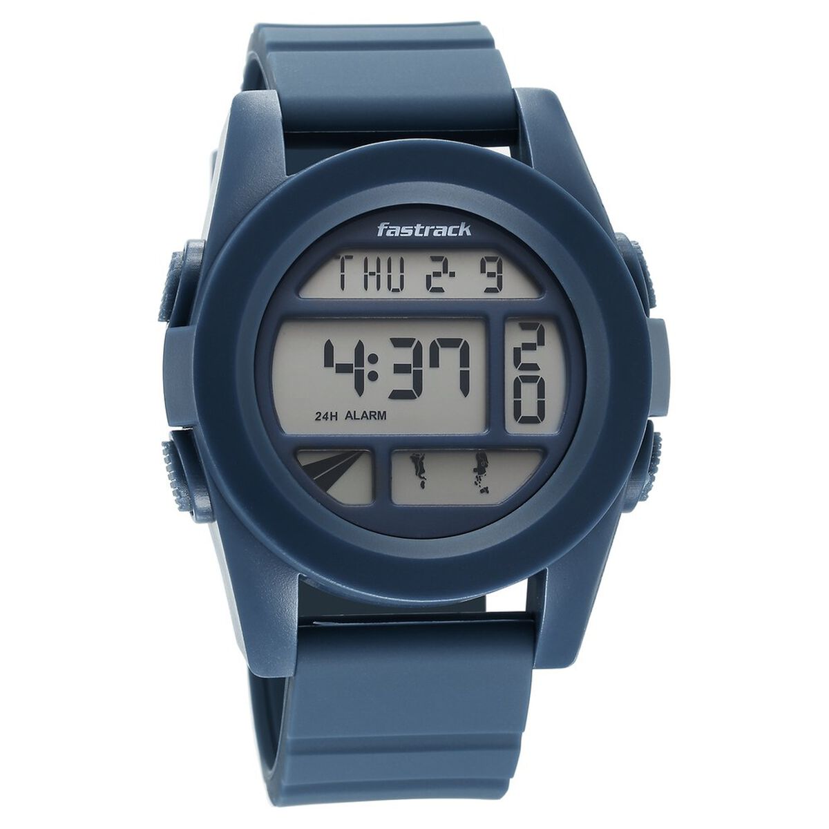 Fastrack StreetStyle Digital Blue Dial Blue Silicone Strap Watch For Guys 2
