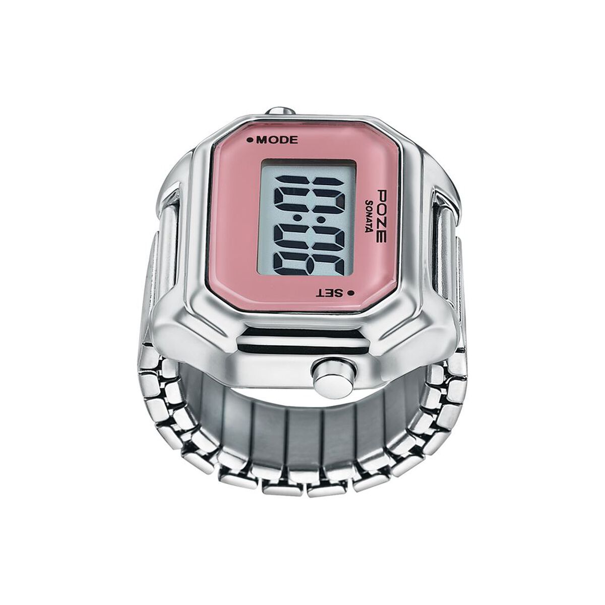Poze By Sonata Digital Ring Watch With Pink Dial For Women 5