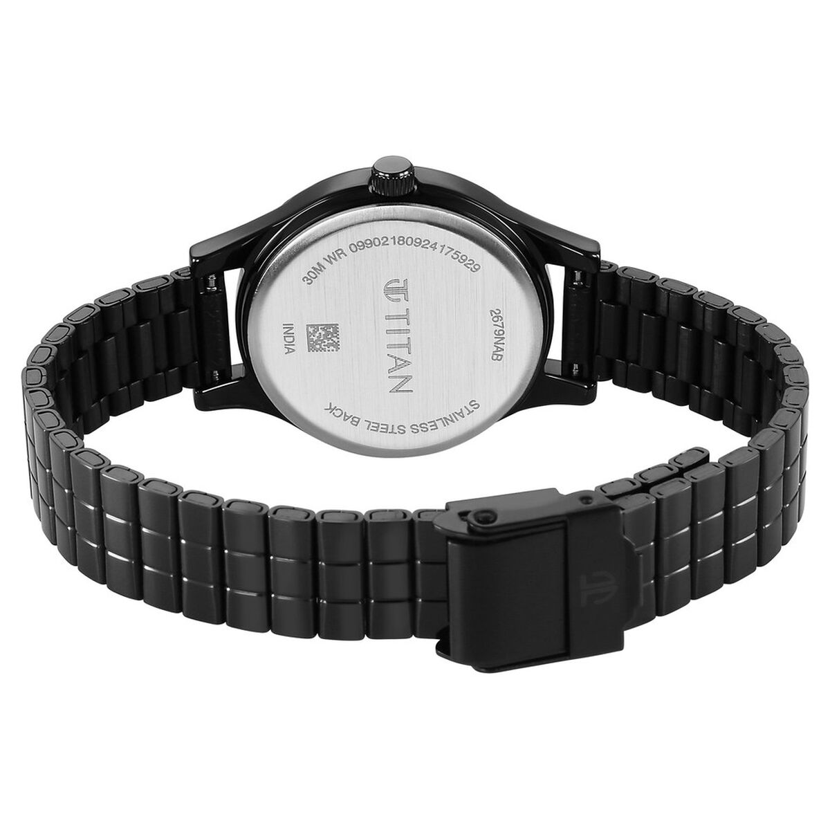 Titan Karishma Quartz Analog Blue Dial Black Stainless Steel Strap Watch For Women 5