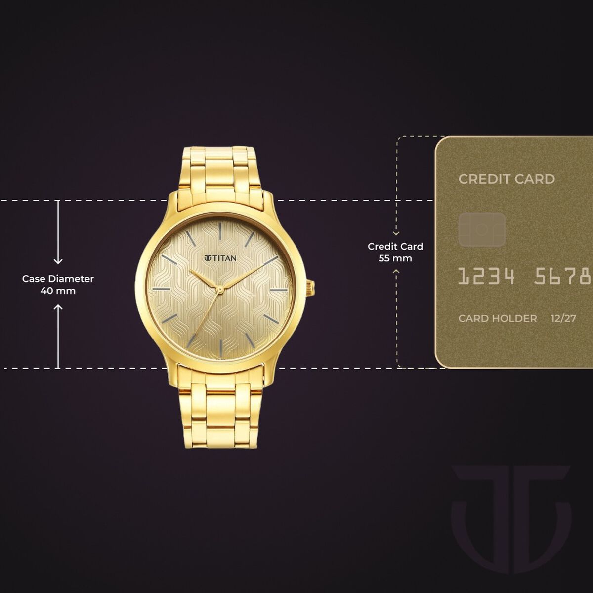 Titan Karishma Quartz Analog Champagne Round Dial Golden Stainless Steel Strap Watch For Men 3