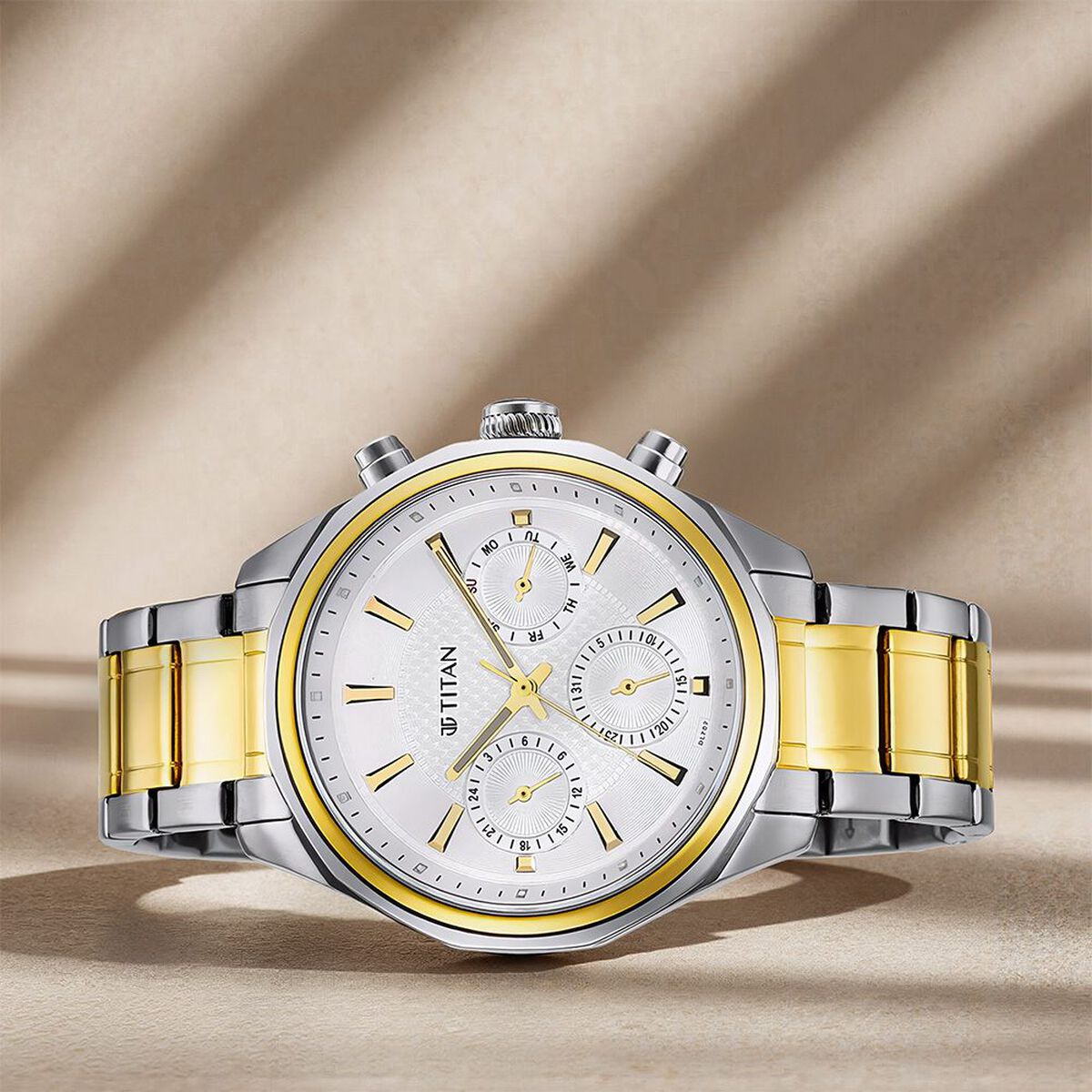 Titan Regalia Opulent Multifunction Silver Dial Silver Stainless Steel Strap Watch For Men 1