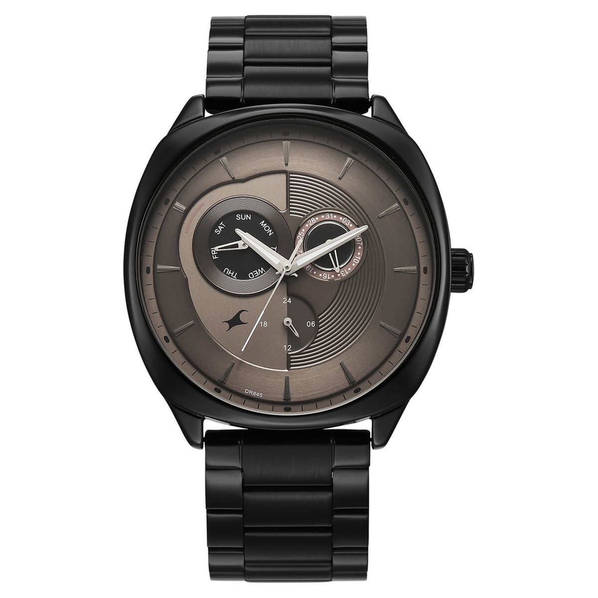 Fastrack Tick Tock Quartz Multifunction Brown Dial Stainless Steel Strap Watch For Guys 1