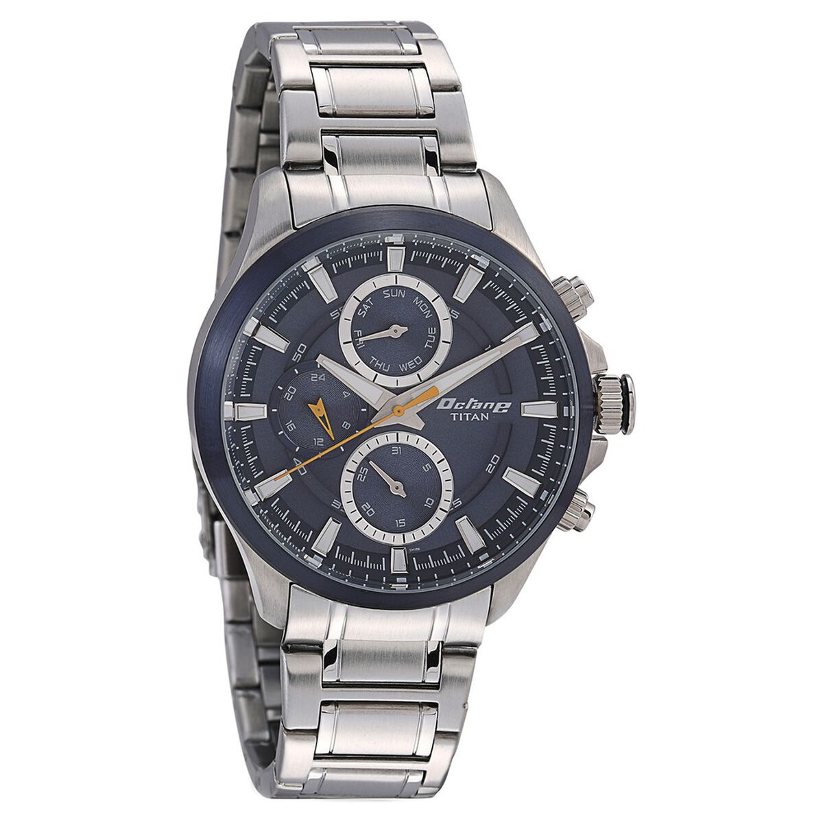 Titan Octane Blue Dial Quartz Multifunction Stainless Steel Strap watch for Men 2