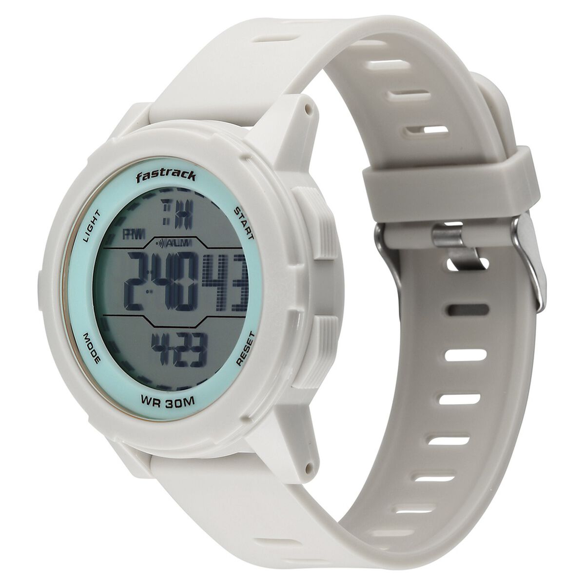 Fastrack Streetstyle Digital Dial Beige Polyether Strap Watch For Unisex 3