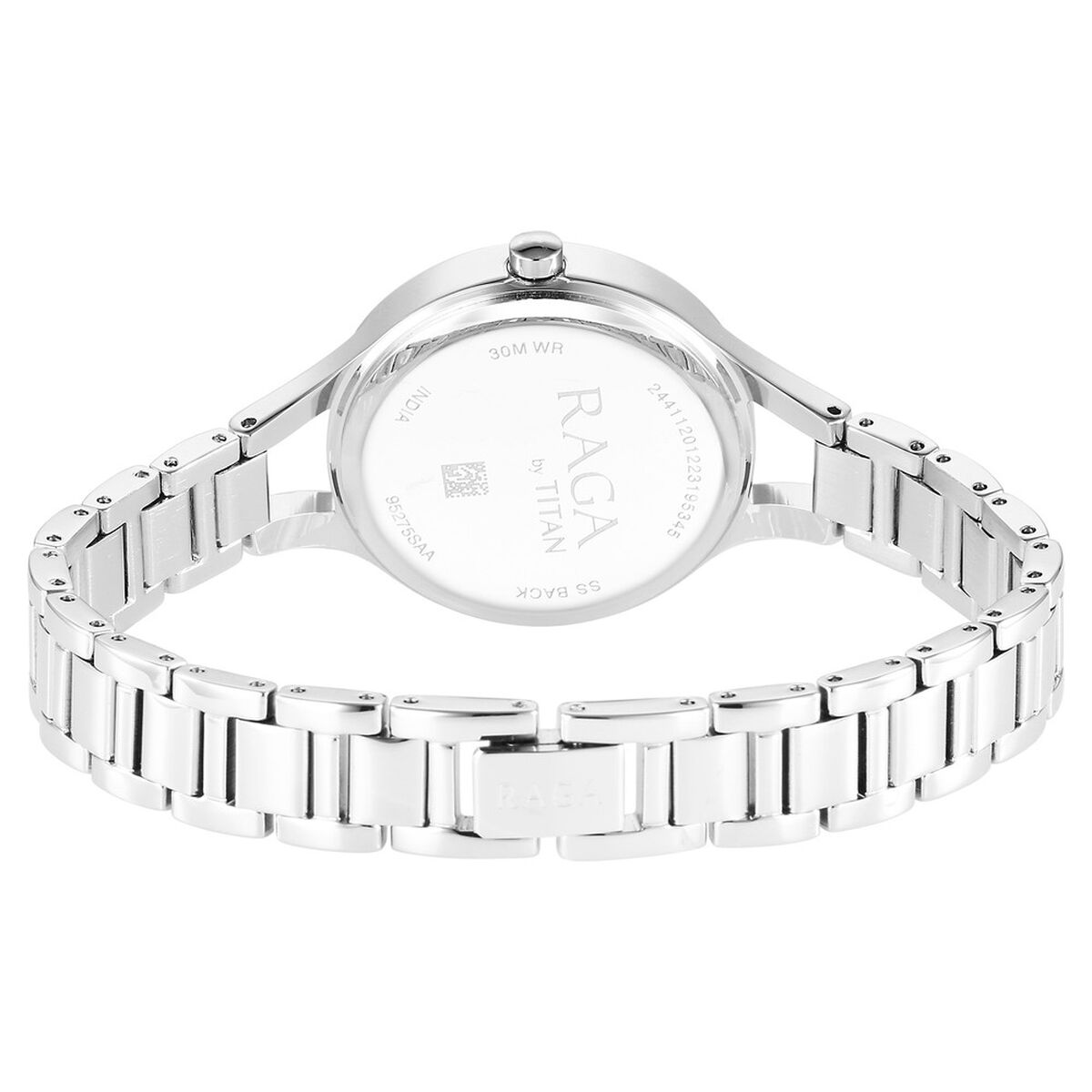 Titan Raga Showstopper Quartz Analog Mother Of Pearl Dial Silver Metal Strap Watch For Women 5
