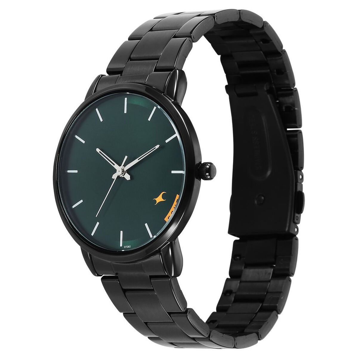 Fastrack Stunners Quartz Analog Green Dial Silver Stainless Steel Strap Watch For Guys 3