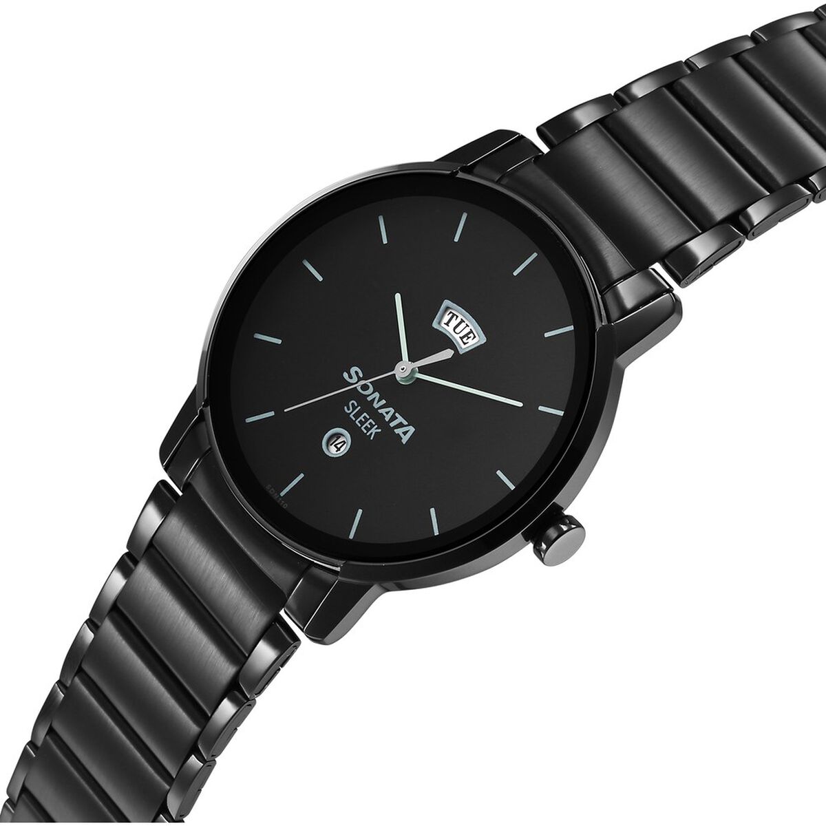 Sleek Black Dial Analog with Day and Date Watch for Men 3