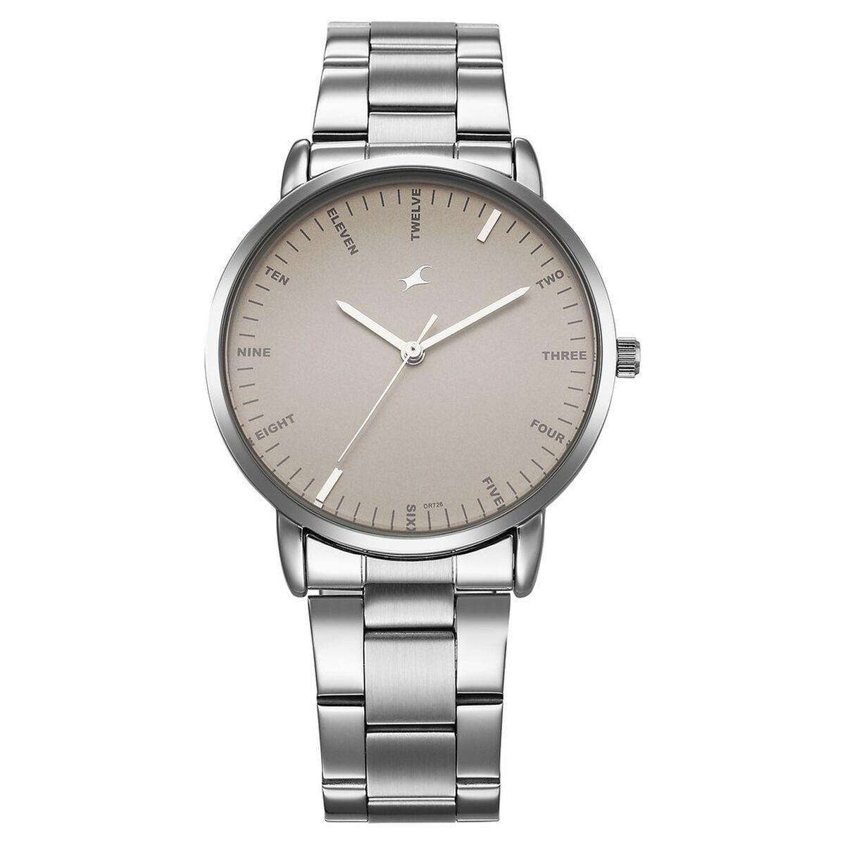 Fastrack Stunners X Quartz Analog Beige Dial Stainless Steel Strap Watch For Guys 1