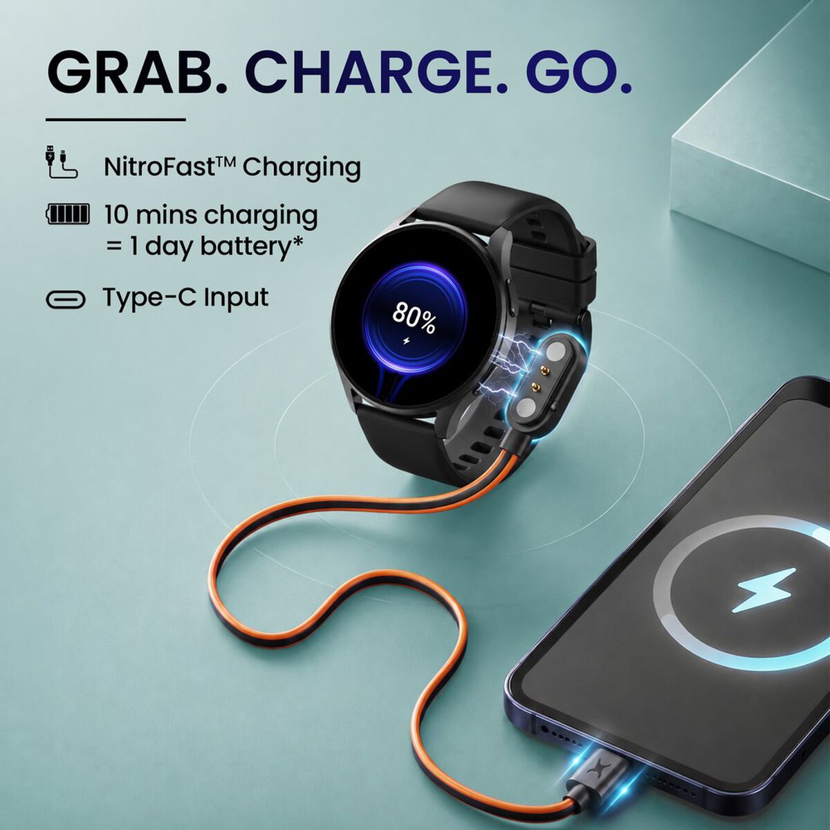 Fastrack Smart Revoltt XR1 Pro Smartwatch with 3.63 cm AMOLED Display BT Calling & Health Tracking 4