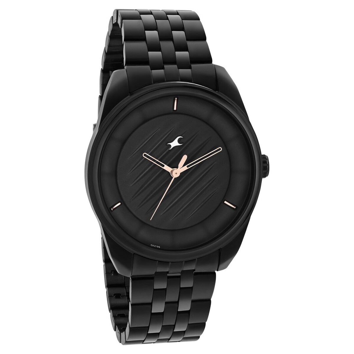 Fastrack Crush Quartz Analog Black Dial Stainless Steel Strap Watch for Guys 2