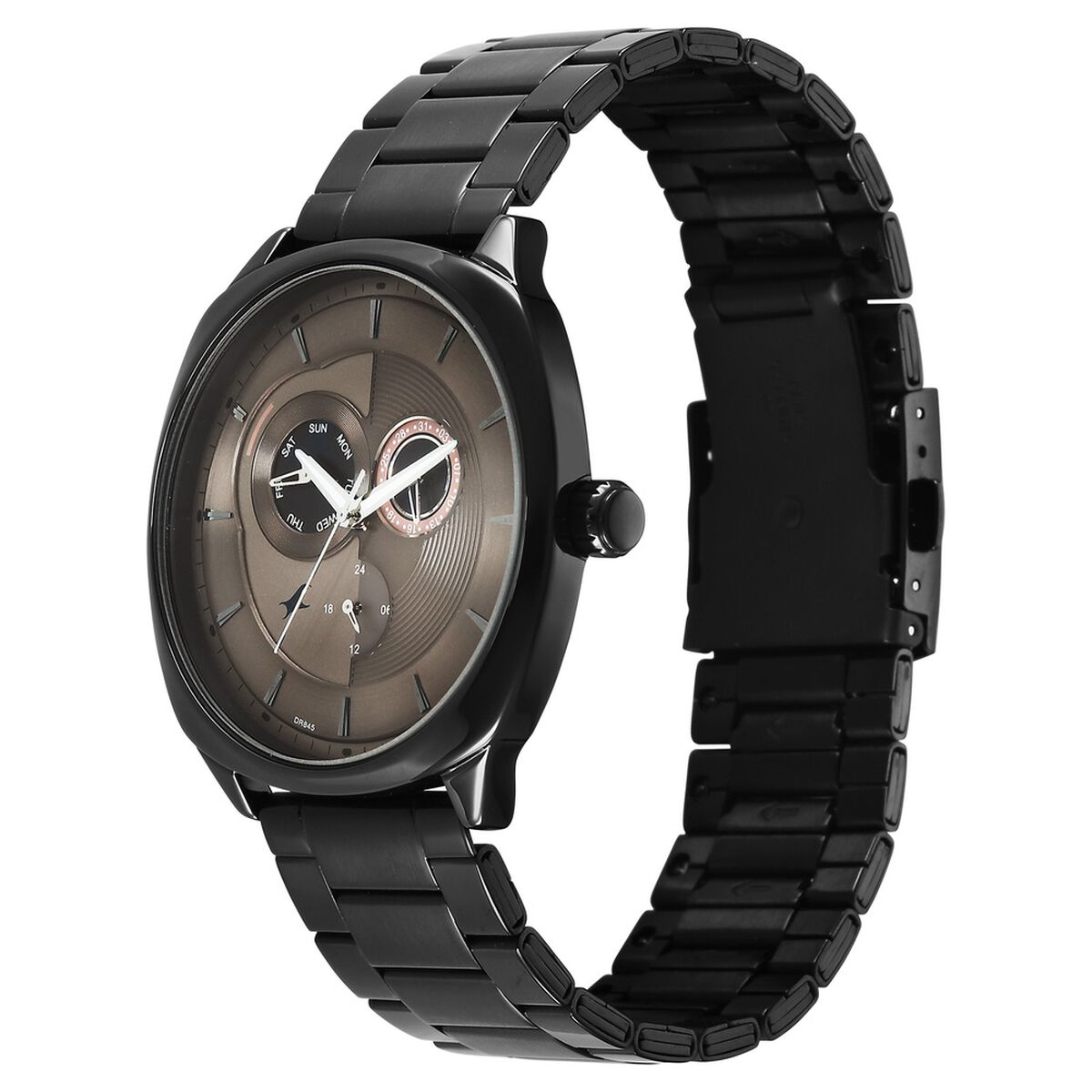 Fastrack Tick Tock Quartz Multifunction Brown Dial Stainless Steel Strap Watch For Guys 3