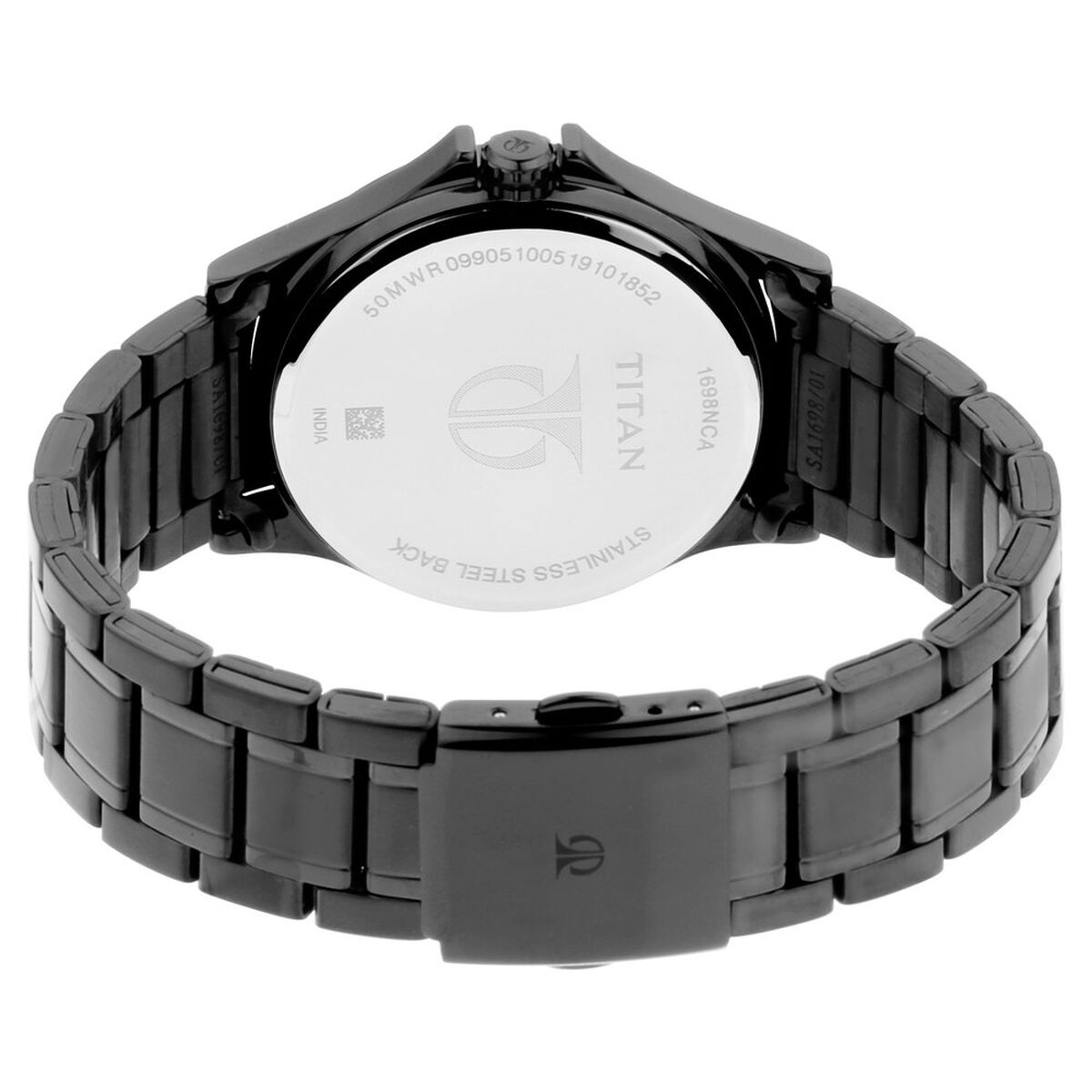 Titan Quartz Multifunction Black Dial Stainless Steel Strap Watch for Men 5
