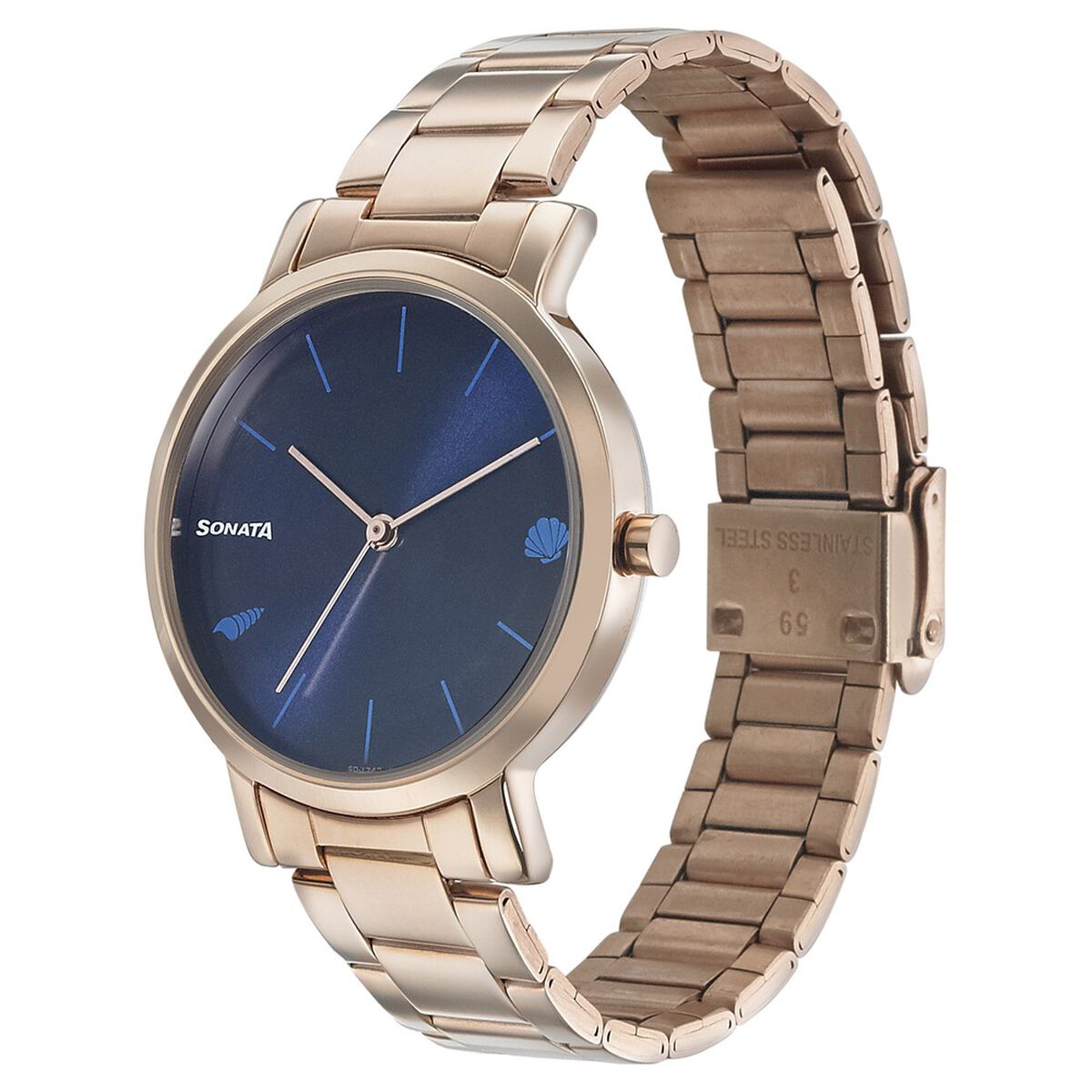 Sonata Play Blue Dial Women Watch With Stainless Steel Strap 2