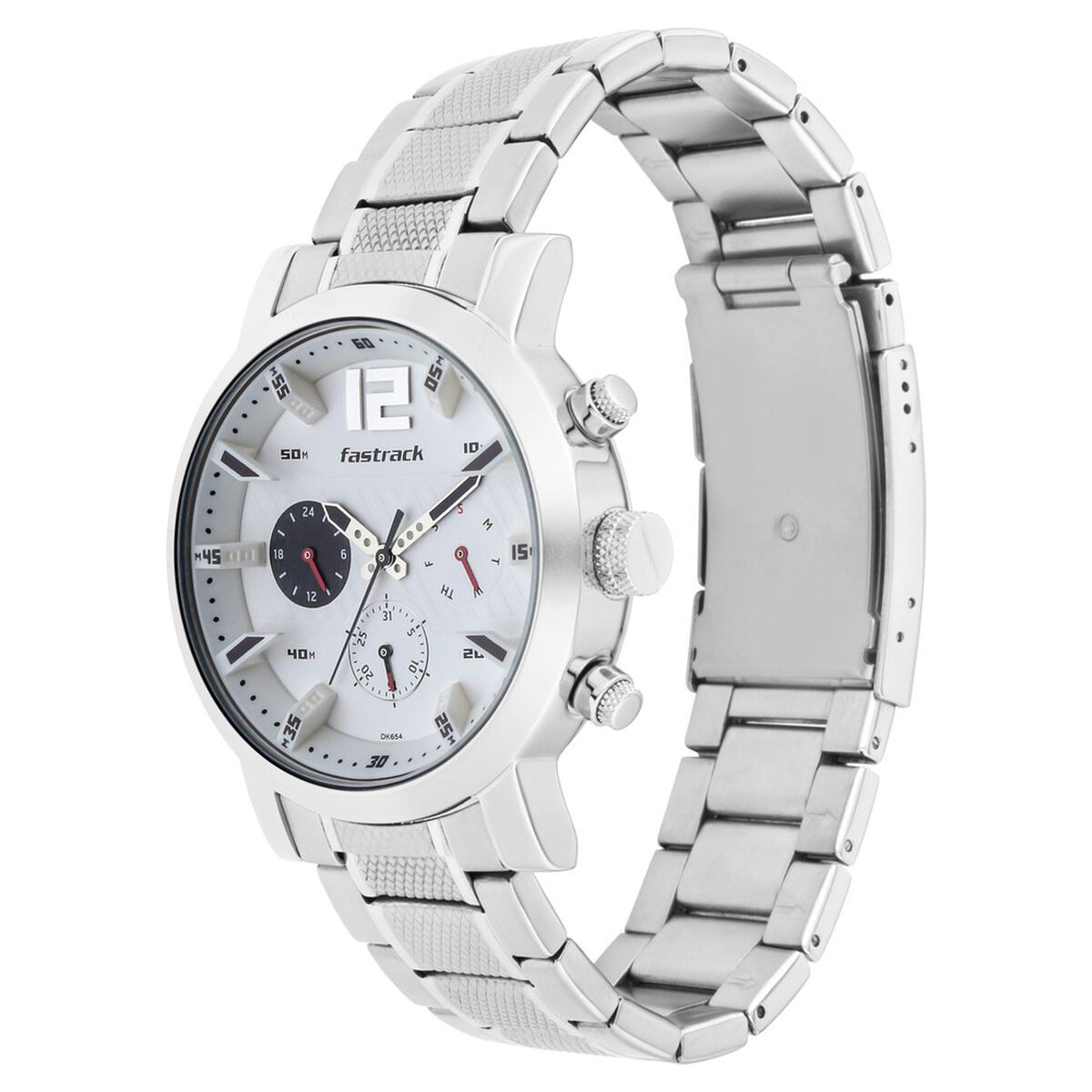 Fastrack Fastfit Quartz Multifunction White Dial Stainless Steel Strap Watch for Guys 4