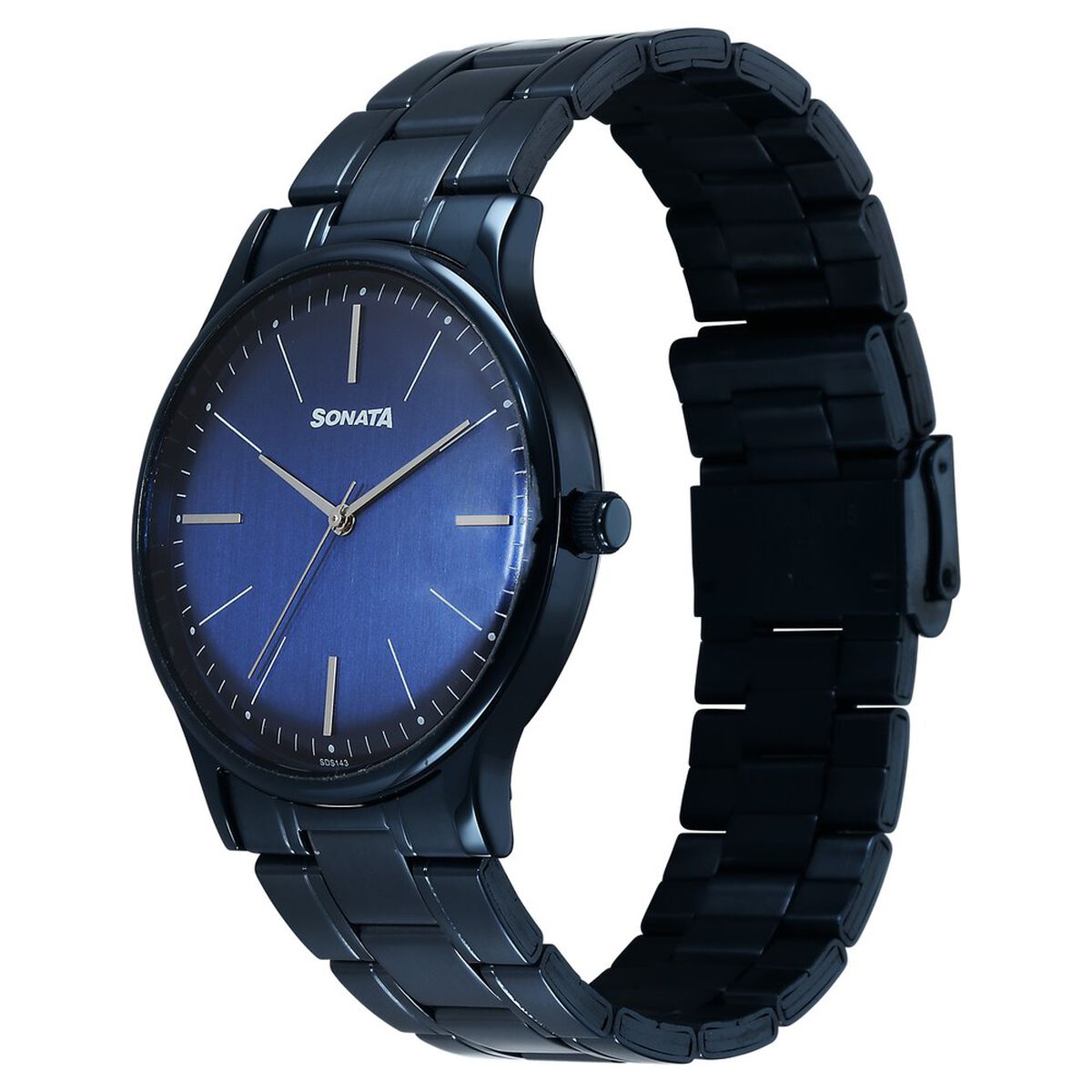 Sonata Aspire Quartz Analog Blue Dial Stainless Steel Strap Watch For Men 2