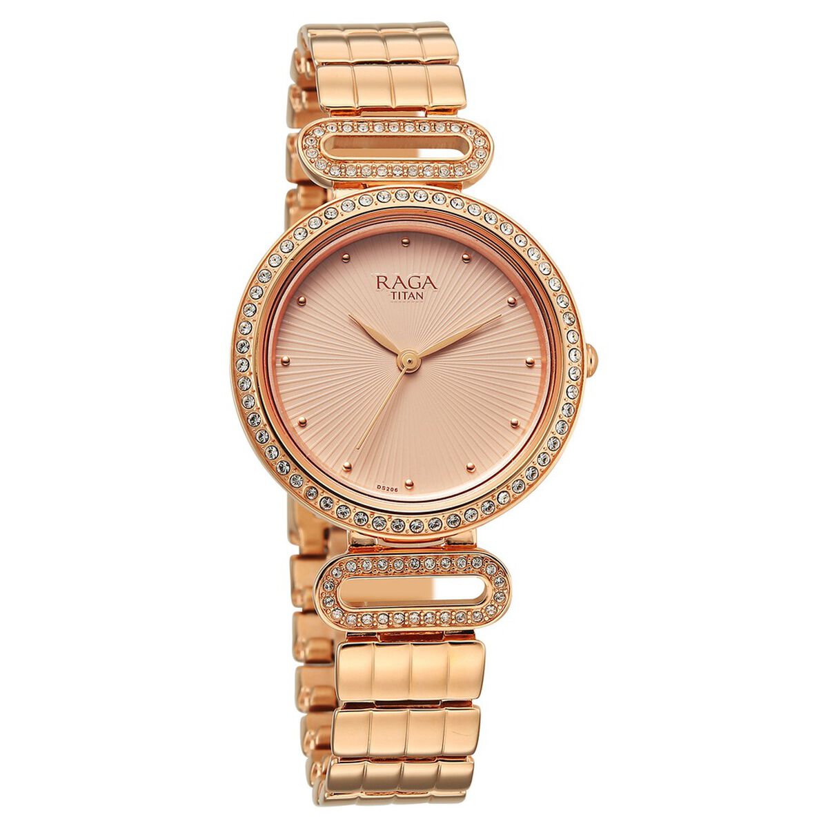 Titan Raga DEC Blaze Quartz Analog Rose Gold Dial Rose Gold Metal Strap Watch For Women 2