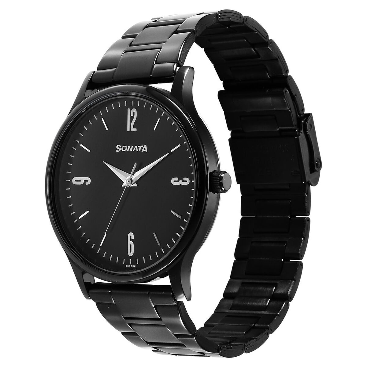 Sonata Aspire Quartz Analog Black Dial Stainless Steel Strap Watch for Men 3