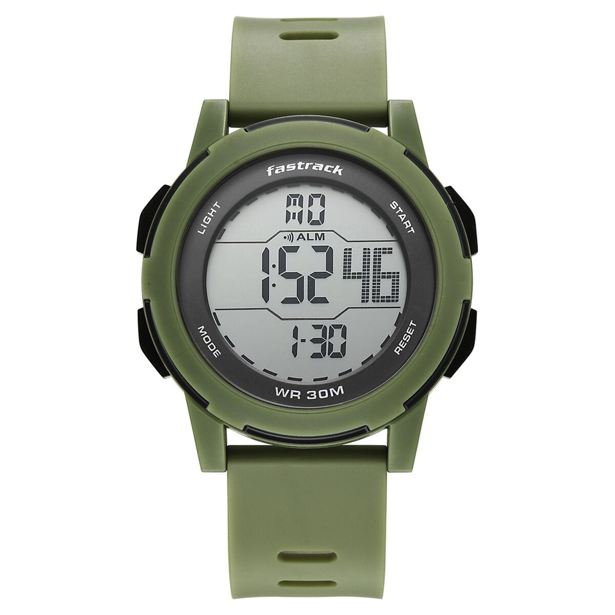 Fastrack Streetstyle Digital Dial Green Polyether Strap Watch For Unisex 1