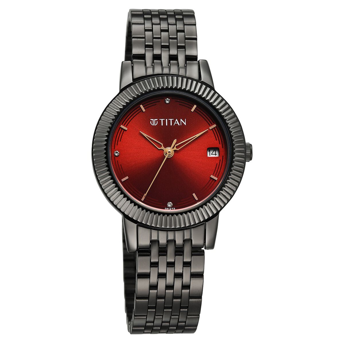 Titan Titan Karishma Quartz Analog Red Dial Grey Stainless Steel Strap Watch For Women 2