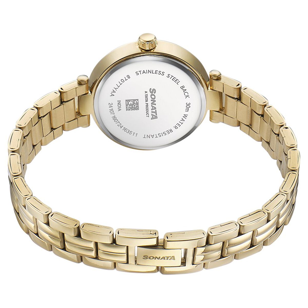 Sonata Wedding Quartz Analog Off White Dial Stainless Steel Strap Watch For Women 5