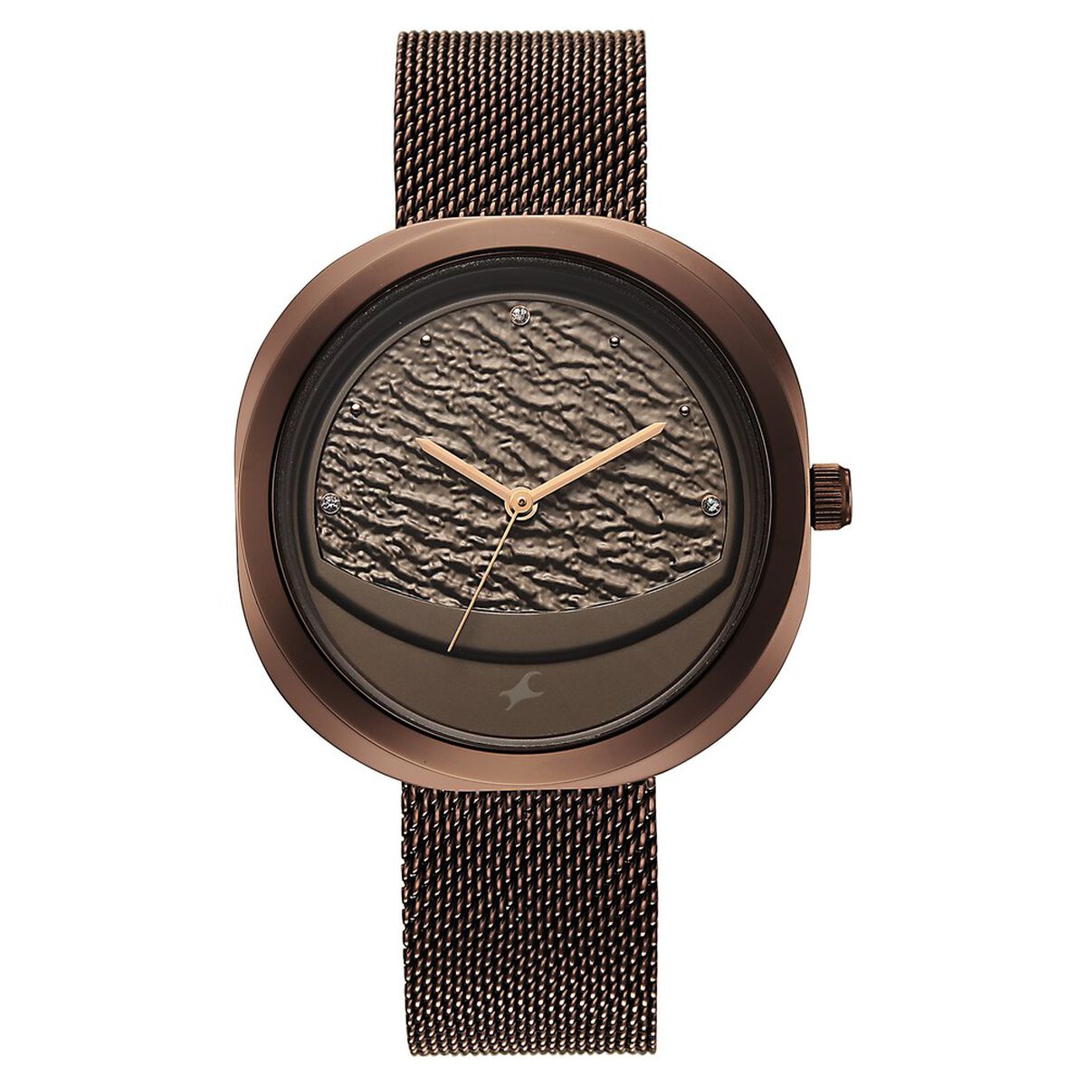 Fastrack Gelato brown multifunction metal strap watch with Chocolate dial for Girls 2
