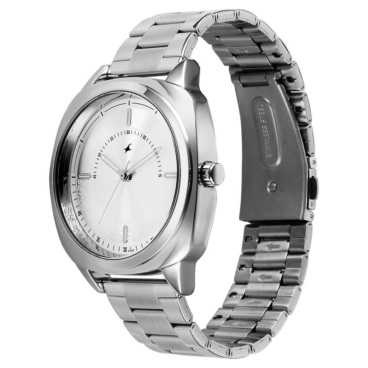 Fastrack Stunners Quartz Analog Silver Dial Silver Stainless Steel Strap Watch For Guys 3