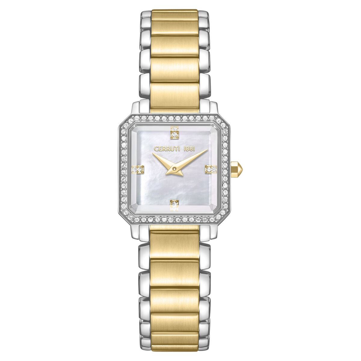 Cerruti 1881 Quartz Analog White Dial Two Toned Colour Stainless Steel Strap Watch For Women 1