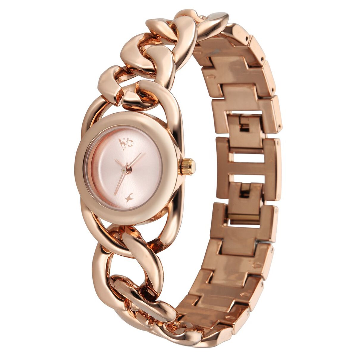 Vyb Diva By Fastrack Quartz Analog Rose Gold Dial Rose Gold Metal Strap Watch For Girls 3