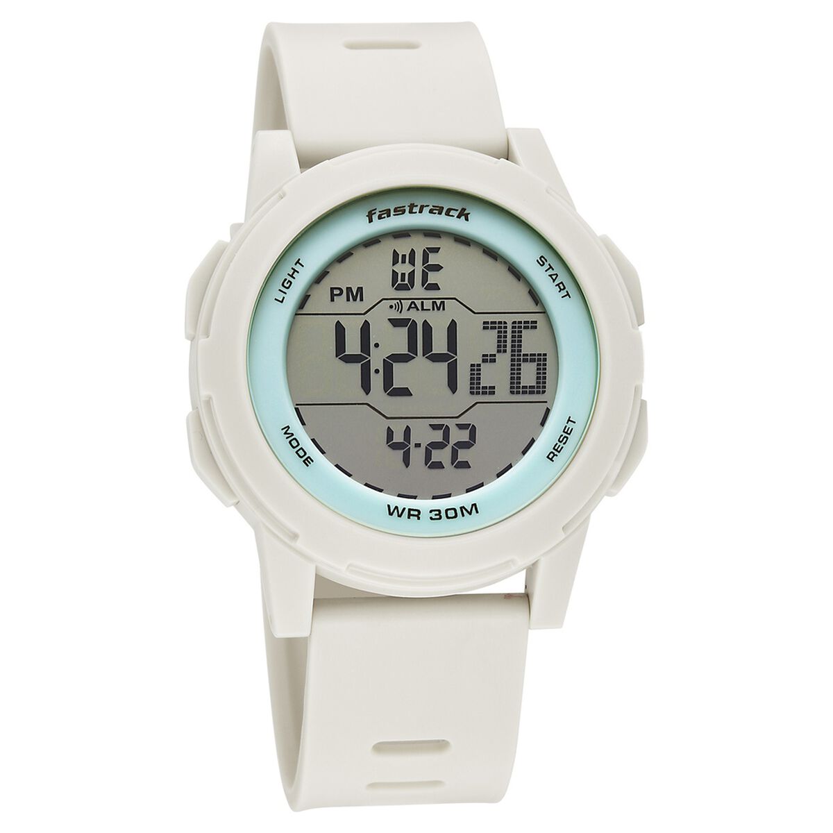 Fastrack Streetstyle Digital Dial Beige Polyether Strap Watch For Unisex 2