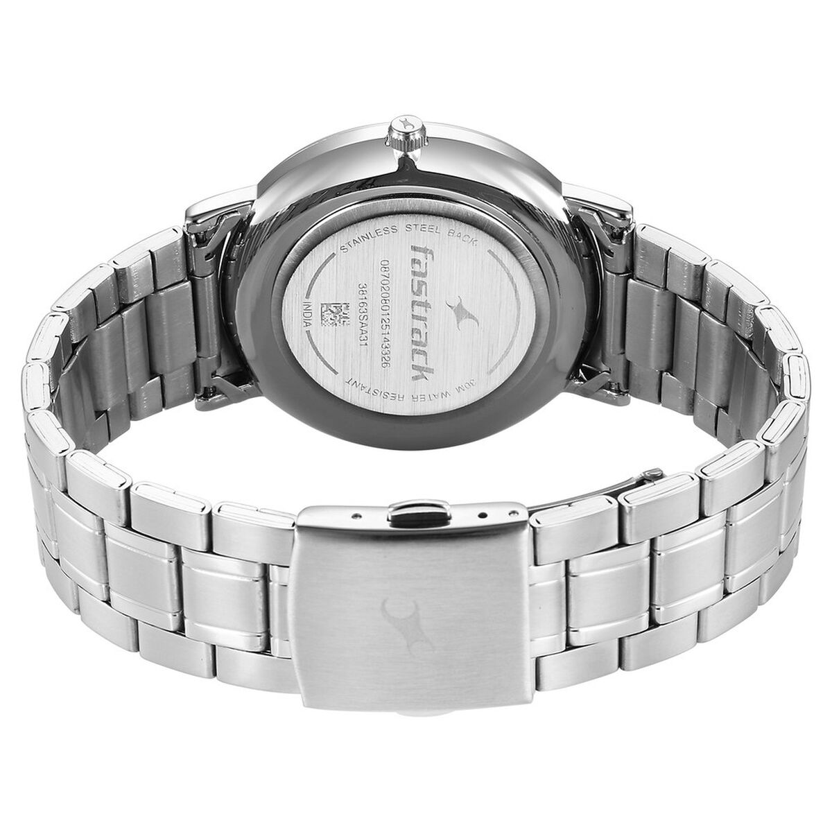Fastrack Stunners X Quartz Analog Blue Dial Stainless Steel Strap Watch For Guys 5