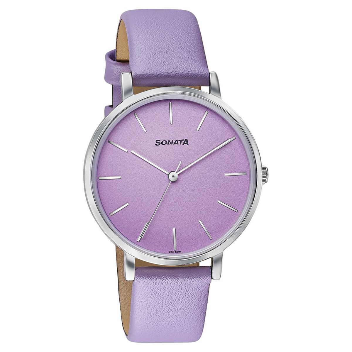 Sonata Pastel Play Quartz Analog Lavender Dial Leather Strap Watch For Women 2