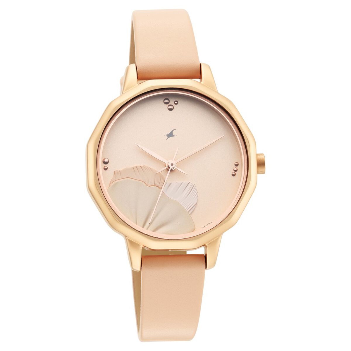 Fastrack Uptown Retreat Quartz Analog Rose Gold Dial Leather Strap Watch for Girls 2