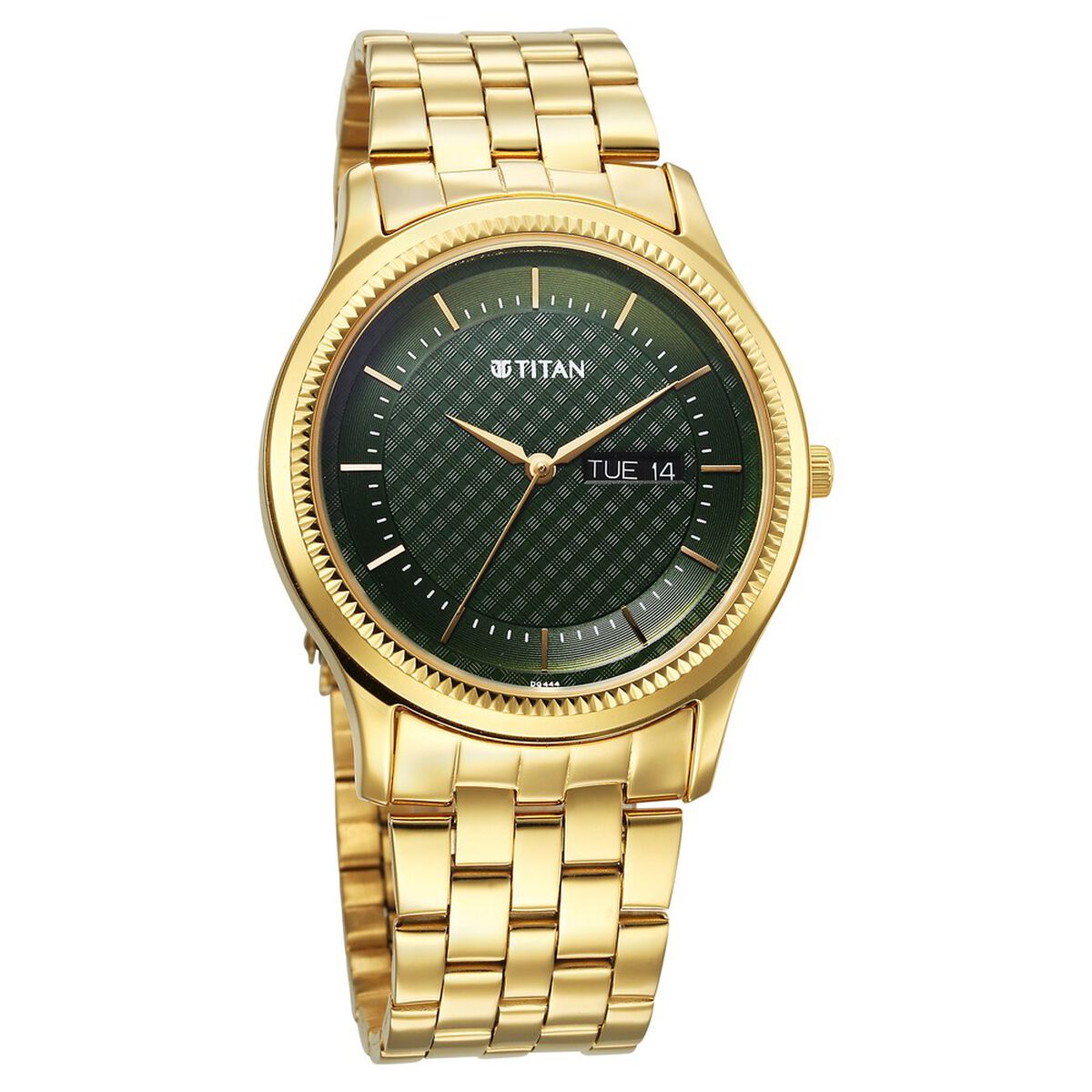 Titan Karishma Quartz Analog with Day and Date Green Dial Stainless Steel Strap Watch For Men 2