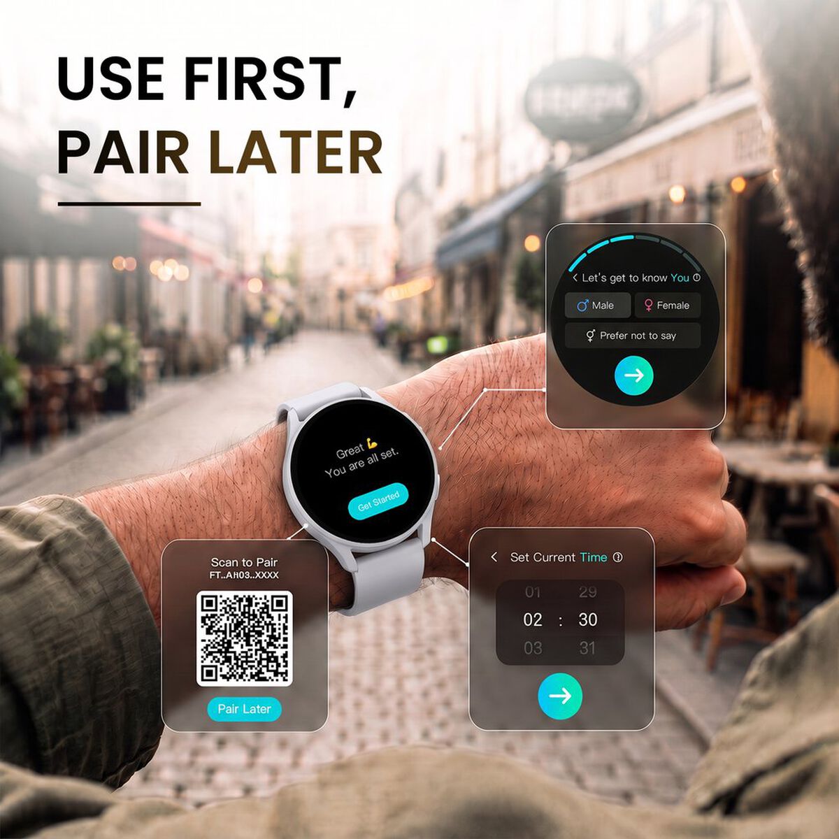 Fastrack Smart Revoltt XR1 Pro Smartwatch with 3.63 cm AMOLED Display BT Calling & Health Tracking 5