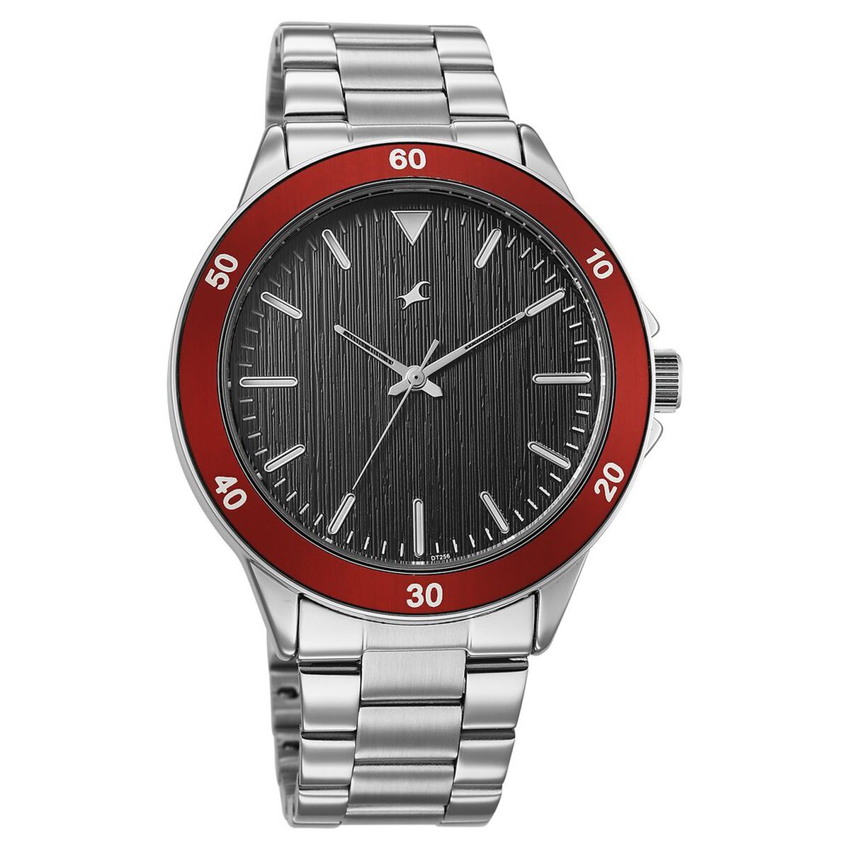 Fastrack Stunners Quartz Analog Black Dial Black Stainless Steel Strap Watch For Guys 2