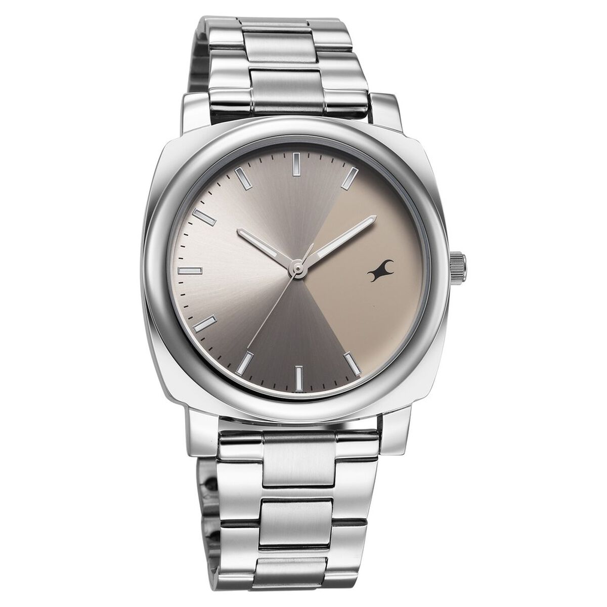 Fastrack Stunners X Quartz Analog Grey Dial Stainless Steel Strap Watch For Guys 2