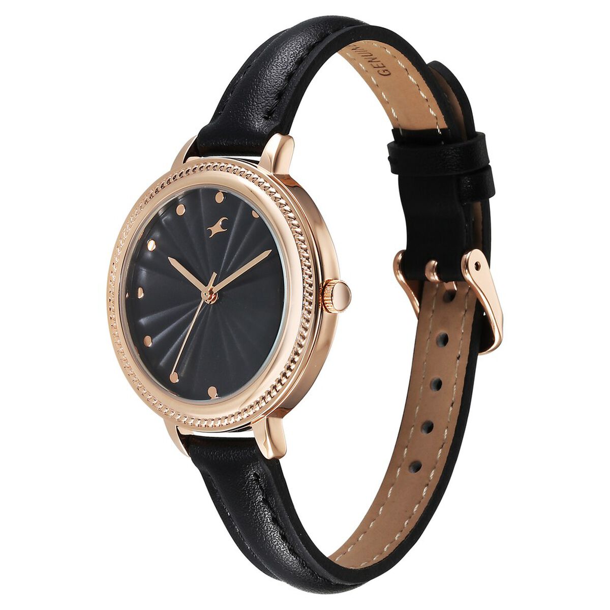 Fastrack Stunners X Quartz Analog Black Dial Leather Strap Watch For Girls 3