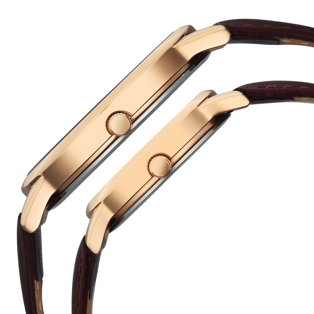 Titan Bandhan Eternal Pair Analog with Date and Maroon Dial Maroon Leather Strap Watch for Couples 4