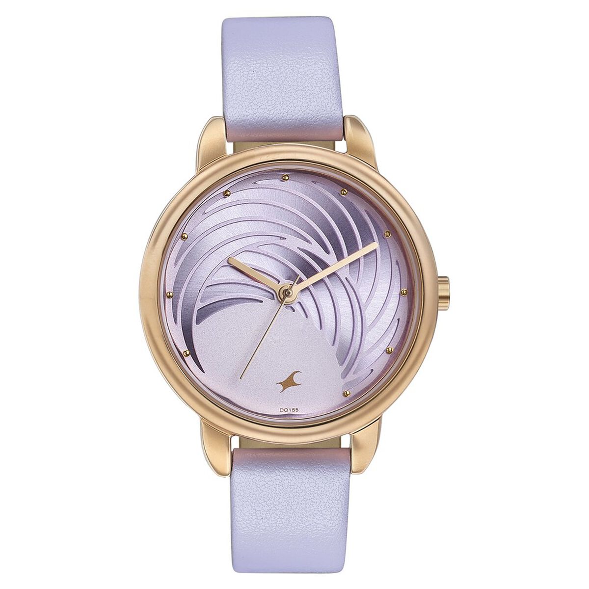 Fastrack Stunners Quartz Analog Purple Dial Leather Strap Watch for Girls 1