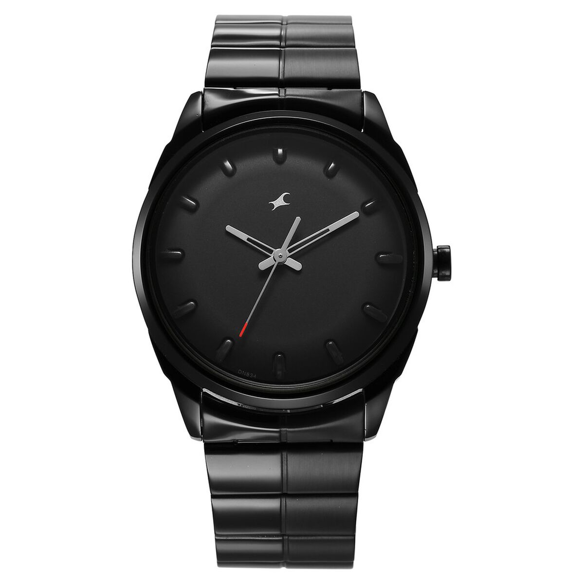 Fastrack Quartz Analog Black Dial Black Stainless Steel Strap Watch for Guys 1